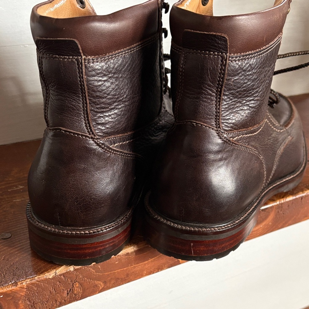 Johnston & Murphy Rich Brown Leather Men's Boots - Picture 9 of 12